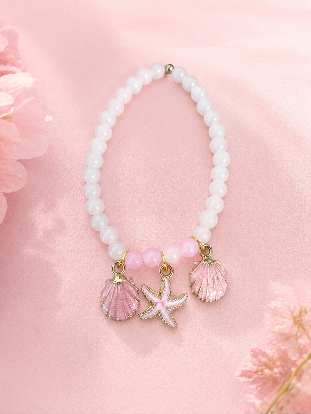 Pink shore handcrafted bracelet by me